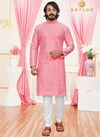 Pink Colour Outluk vol 25 Stylish Fancy Designer Party And Function Wear Art Silk With Lucknowi Kurta Churidar Pajama Redymade Collection 25004